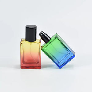 Botellas de Vidrio Vacías Cuadradas de 30 ml, Envases de Perfume al por Mayor, Color Degradado, con Pulverizador y Tapa Negra para Reenvasado de Fragancias - Product Image 2