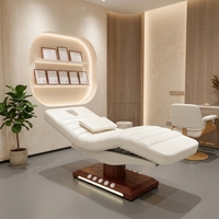 Table de massage électrique chauffante de luxe à commande monoposte pour spa et salon, idéale pour esthéticiennes, soins du visage et extensions de cils