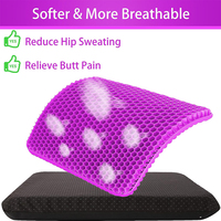 Coussin de siège orthopédique en gel de haute qualité, doux et respirant, avec housse, pour longues périodes assises, fauteuil roulant, douleurs à la hanche, bureau à domicile