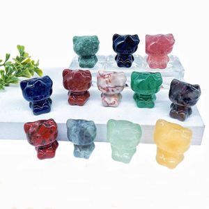 Cute Hello Kitty <span class=keywords><strong>Cat</strong></span> Crystal Carving Semi <span class=keywords><strong>Precious</strong></span> Gemstone Crystal Crafts intagliato a mano KT <span class=keywords><strong>Cat</strong></span> per la decorazione - Product Image 4