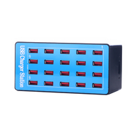 Chargeur intelligent 100W 20 ports USB Station de charge multi-ports pour plusieurs téléphones Android Voyage Home Office Party Hotel Restaurant