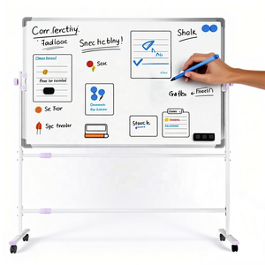 ऊंचाई समायोजन के साथ पहियों पर पोर्टेबल व्हाइटबोर्ड - Product Image 1