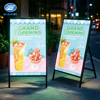 Support d'affichage LED ultra-fin pour trottoirs, menu de restauration rapide, boîte lumineuse LED, boîte lumineuse rétroéclairée