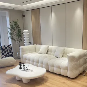 Ensemble de canapés sectionnels de salon en tissu de velours avec meubles de maison confortables canapé d'angle confortable canapé modulaire