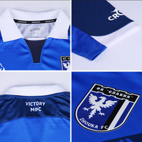 Fabricant de maillots de football et de rugby personnalisés par sublimation, directement de l'usine, 210G polyester, coupe droite pour homme, uniforme d'équipe de football