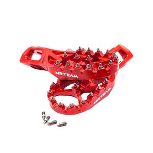 Nrteam coppia di pedane rosse per Husqvarna FE 450 24-25 lega di alluminio Ergal - Product Image 1