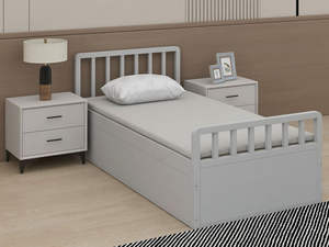 Высококачественная металлическая кровать для общежития, современная односпальная металлическая кровать для студентов - Product Image 4