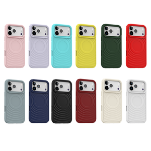 Singstar prix usine Fundas Para étui celulaire pour iphone 17 air luxe texture d'<span class=keywords><strong>onde</strong></span> magnétique huile de pulvérisation étuis de téléphone <span class=keywords><strong>portable</strong></span> - Product Image 6