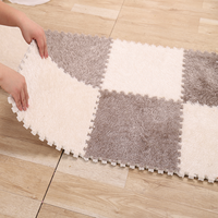 Tapis de puzzle en EVA moelleux à emboîtement carré, tapis de sol en EVA moelleux pas cher pour le salon, toucher douillet pour l'hiver