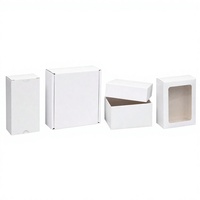 Boîte en carton pliable blanche 350 g/m², personnalisée, pour emballages cadeaux de cosmétiques et d'électronique