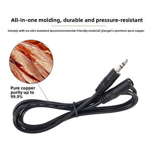 Câble <span class=keywords><strong>audio</strong></span> stéréo de 1m 3.5mm avec gaine en PVC Extension <span class=keywords><strong>audio</strong></span> auxiliaire à quatre sections mâle à mâle et mâle à femelle <span class=keywords><strong>pour</strong></span> <span class=keywords><strong>casque</strong></span> d'écoute - Product Image 3