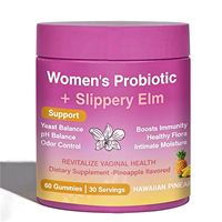 Service Personnalisé 60 Gummies Probiotiques pour Femmes à l'Orme Rouge – Favorisent la Santé Intestinale et l'Équilibre du pH – OEM ODM