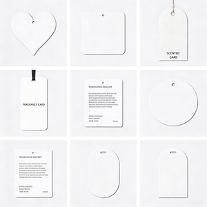 Désodorisants suspendus en papier coton de haute qualité, parfum intense, logo personnalisé, parfum longue durée et forme découpée pour voiture - Product Image 2