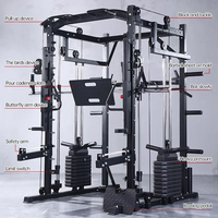 Máquina de Gimnasio Multifuncional para Entrenamiento de Cuerpo Completo, Cable Crossover, Power Squat Rack, Smith, Equipo de Fitness para Levantamiento de Pesas