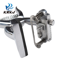 CETTIA KD712 Pince à tatouer rotative en acier inoxydable pour animaux (porcs, lapins) avec 8 chiffres et jeu de numéros