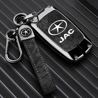 Étui de protection en alliage de zinc et cuir pour clé de voiture JAC SOL Refine X8 A5 S4 S7 A5 X4 E10x, porte-clés et accessoires de sac