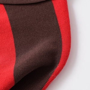 Tùy Chỉnh OEM Logo Cổ Đ<span class=keywords><strong>i</strong></span>ển Sọc Dệt Kim Phụ Nữ Áo Len Mùa Thu Mớ<span class=keywords><strong>i</strong></span> Ve Áo Nửa Mở Ngực 100% Cotton Phù Hợp Vớ<span class=keywords><strong>i</strong></span> Mỏng Cao Eo XS - Product Image 4