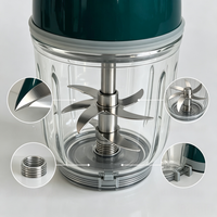Robot culinaire multifonctionnel pour bébé, apparence d'ours mignon, mini hachoir électrique en verre pour viande et légumes