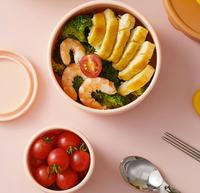 2025 nouveau sans BPA multi-fonction Portable étanche boîtes à repas déjeuner accessoire rond Silicone conteneurs enfants Bento boîte à déjeuner
