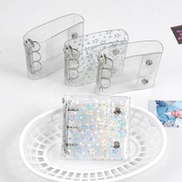 Protège-cahier spirale A6/A7/M5 en PVC souple à 5/6 anneaux avec 2 boutons-pression pour pages de planificateur et recharges (Blanc)