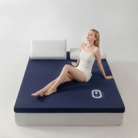 Surmatelas en mousse à mémoire de forme pour lit simple, double ou king size, roulé, confortable, avec housse amovible, idéal pour chambre d'hôtel