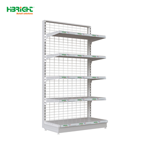 Heavy Duty <b>Metal</b> Supermarket Shelf Wire Mesh Retail Display Rack 5 Tier Single Sided Store Shelving - Product Image 2