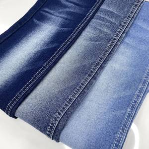 Tessuto Denim Elasticizzato <span class=keywords><strong>Super</strong></span> <span class=keywords><strong>Stretch</strong></span> Effetto Maglia Misto Blu Scuro 10 Oz - Product Image 2