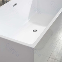 Fabricant de baignoires rectangulaires autoportantes en acrylique Gurgle Professional pour l'approvisionnement mondial