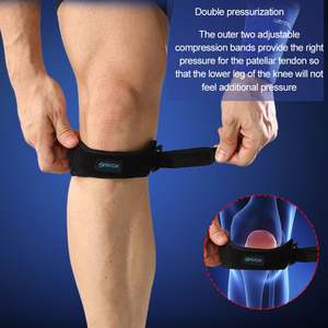 Patella Kneecap Band Adjustable Silica Gel <b>Knee</b> Tendon Strap <b>Protector</b> <b>Knee</b> Pad Running Sports Cycling Gym <b>Knee</b> Support - Product Image 5