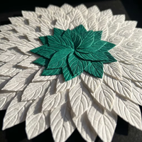 Décoration Murale en Papier 3D Personnalisée en Forme de Feuille de Ginkgo, Cadre d'Ombre, Décoration Murale Écologique, Peinture en Relief Texturée pour Hôtel et Maison