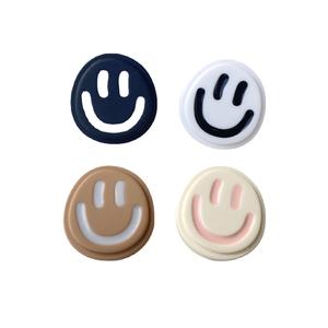 100 unids/bolsa <span class=keywords><strong>MIMI</strong></span> Caf redondo sonrisa cara resina encantos para Slime móvil caso llavero DIY artesanía Decoración - Product Image 2