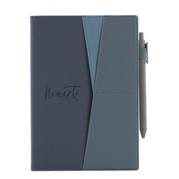 A5 Carnet de notes d'affaires à couverture rigide personnalisable Journal de voyage scolaire en cuir PU Planificateur de minutes de réunion Vente en gros Promotionnel
