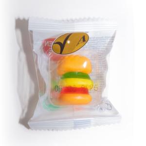 Serie de comida rápida Sabor a fruta dulce Envasado individual Mini <span class=keywords><strong>Burger</strong></span> Shaped Gummy <span class=keywords><strong>Candy</strong></span> - Product Image 1