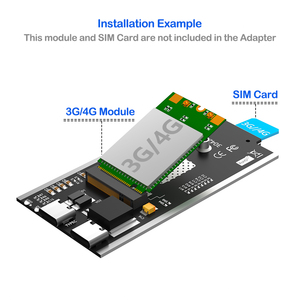 M.2 NGFF Key B 3G/4G 모듈-USB 2.0(Type-C) 어댑터(나노 SIM 슬롯 포함) 480Mbps 재고 있음 - Product Image 3