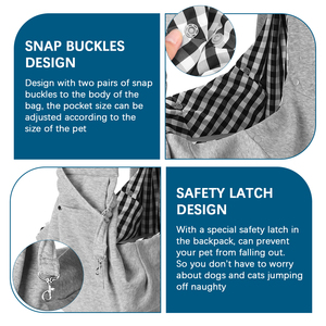 Bolsa de Transporte para Mascotas, Gatos, Cachorros, Viajes al Aire Libre, Bolso de Hombro para Perros, Bolso Tipo Sling de Algodón, Cómodo, Bolso de Mano, Mochila para Gatos - Product Image 6