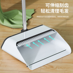 Escoba Sobam con cerdas de nylon y mango de aluminio para limpieza de pisos del hogar, herramienta de barrido de 30 cm de ancho - Product Image 2