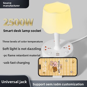 Phòng ngủ hiện đại USB powered bảng đèn 3-MÀU thay đổi <span class=keywords><strong>LED</strong></span> trắng bóng râm cơ thể nhựa đa chức năng bền DC cung cấp điện - Product Image 2