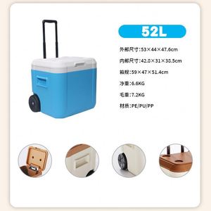 <b>Trolley</b> Insulated Cooler Box Portable Home Car Outdoor Ice Cooler Commercial Box - Product Image 2