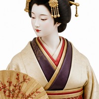 Figurine de poupée japonaise Hinamatsuri en résine sur mesure, en forme de kimono et d'éventail, service de fabrication OEM, projet de cadeau de vacances