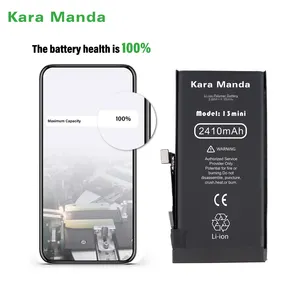 Kara Manda yeni 100% sağlık çözmek Popup onarım KM telefon pil için çatlak iPhone batarya iPhone 13 Mini pil değiştirme