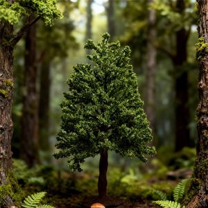 Árboles de Pino en Miniatura Hechos a Mano de Plástico para Decoración del Hogar, Ideales para Paisajes y Maquetas de Trenes - Product Image 1