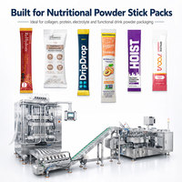 Machine d'emballage multi-voies à servomoteur CE pour sachets de poudre protéinée dans des boîtes en carton