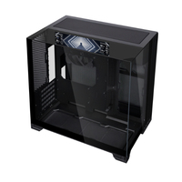 Boîtier PC Lian Li O11 Vision-M, boîtier PC en verre trempé sur trois côtés, structure à double compartiment pour l'assemblage de bureau de jeu