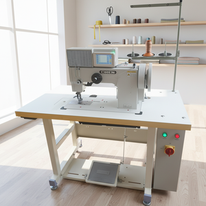 Machine à broder robuste RN-2293H pour cuir, avec fil épais, double aiguille, broderie à motifs. - Product Image 1