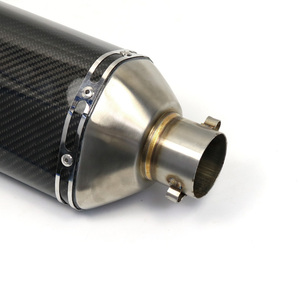 ท่อคาร์บอนไฟเบอร์ท่อไอเสียด้านซ้ายขวาท่อไอเสีย dB Killer สำหรับ Ducati 696 848 KAWASAKI Z1000 1290 - Product Image 5