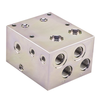 Collecteur hydraulique en fonte ductile sur mesure pour usine, avec ports SAE BSPP et traitement anticorrosion de surface