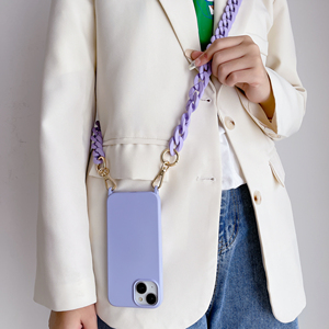 Correa de Hombro de Lujo con Cadena Acrílica Personalizada para <span class=keywords><strong>iPhone</strong></span> 16 15 14 <span class=keywords><strong>12</strong></span> 13 <span class=keywords><strong>Pro</strong></span> 17 <span class=keywords><strong>Pro</strong></span> <span class=keywords><strong>Max</strong></span>, Estilo Urbano para Chicas - Product Image 1