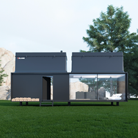 Loft prêt à l'emploi de 60 ㎡, maison préfabriquée à 2 chambres à coucher, maisons modulaires préfabriquées, capsule pour maison en conteneur