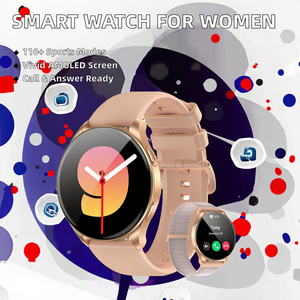 <span class=keywords><strong>Montre</strong></span> <span class=keywords><strong>connectée</strong></span> pour femmes, écran tactile Android, répondre/passer des appels, écran AMOLED de 1,43 pouces, moniteur de fréquence cardiaque/des somnolences/des SpO2/des stress, plus de 110 sports - Product Image 2