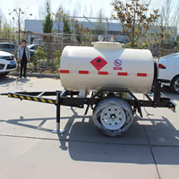 Petite semi-remorque citerne à carburant de 1000 L, remorque citerne à huile